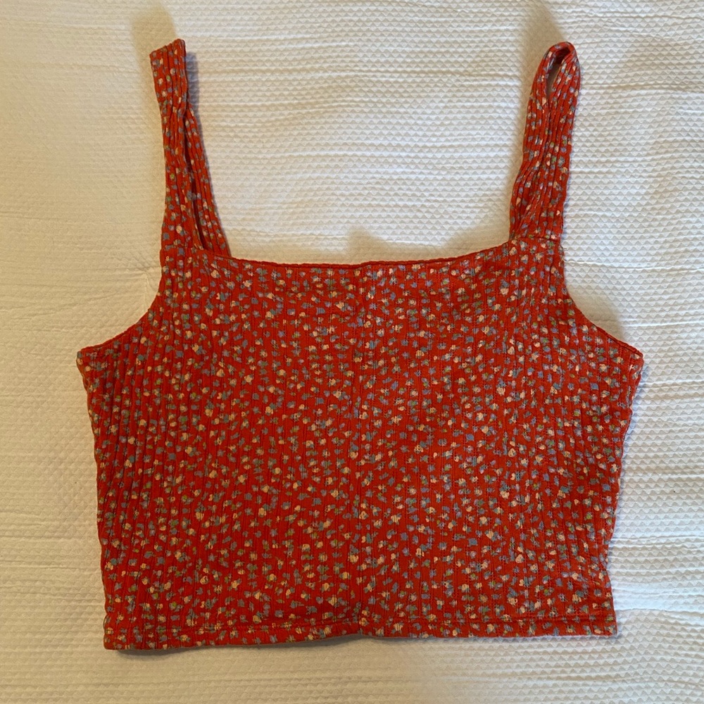✨3/10✨American Eagle Floral Crop Tank Top